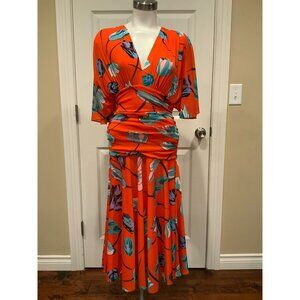 Diane Von Furstenberg Orange Asher Vermillion Dress, Size S, NWT! $468